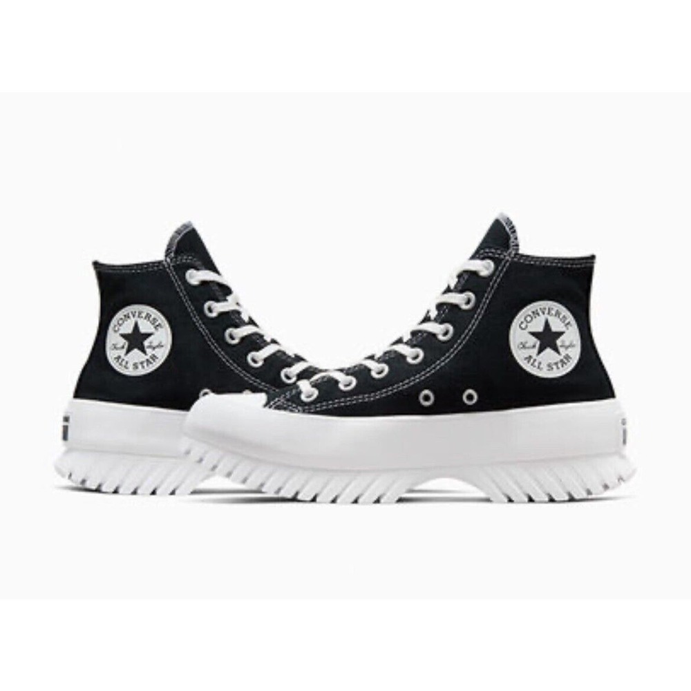 Converse CTAS Hi Lugged 2.0 Platform Shoes Black Canvas Mens 9.5 or Womens 11.5 - Picture 6 of 12